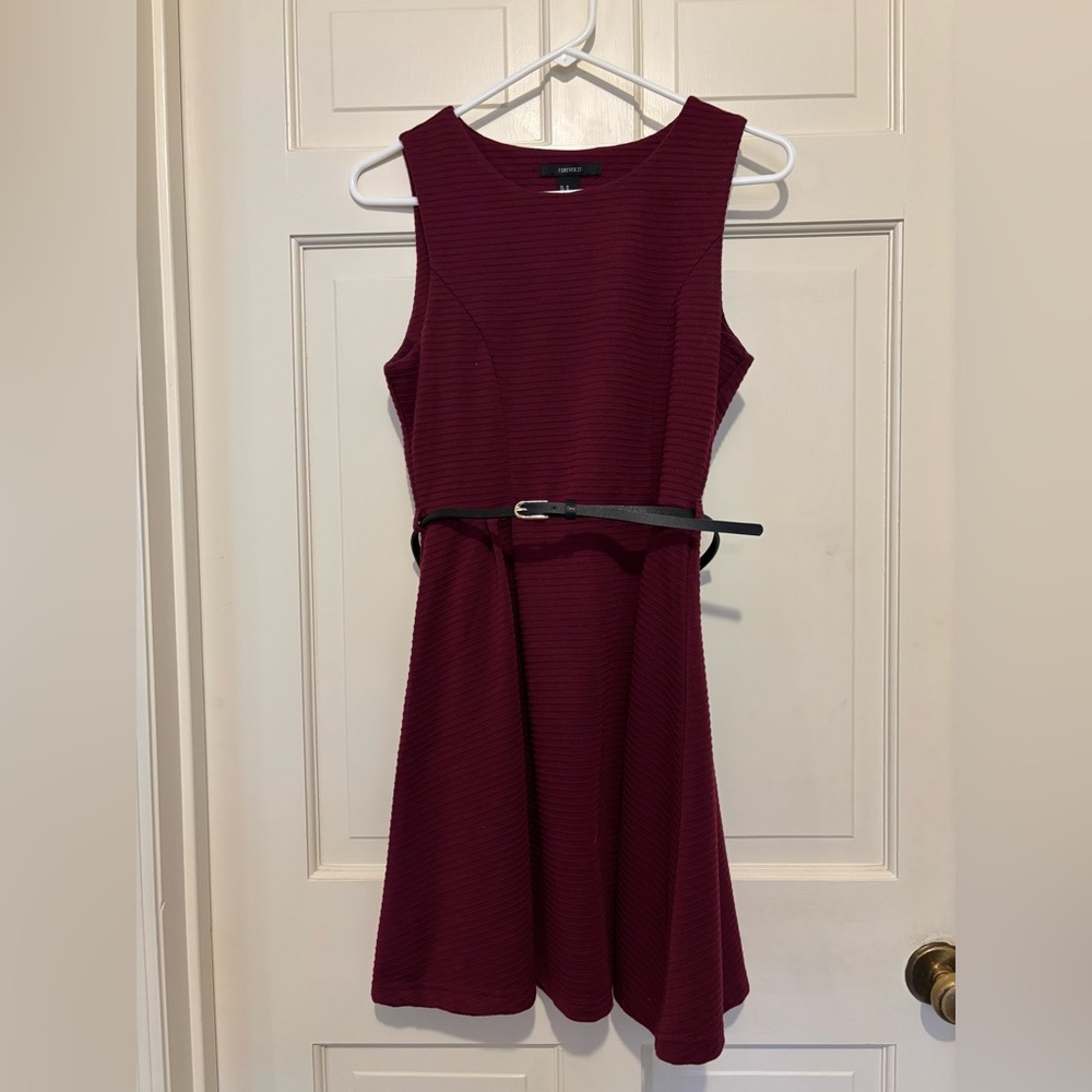 Women’s Mini Dress tank top sleeveless Belt holiday elegant travel party summer